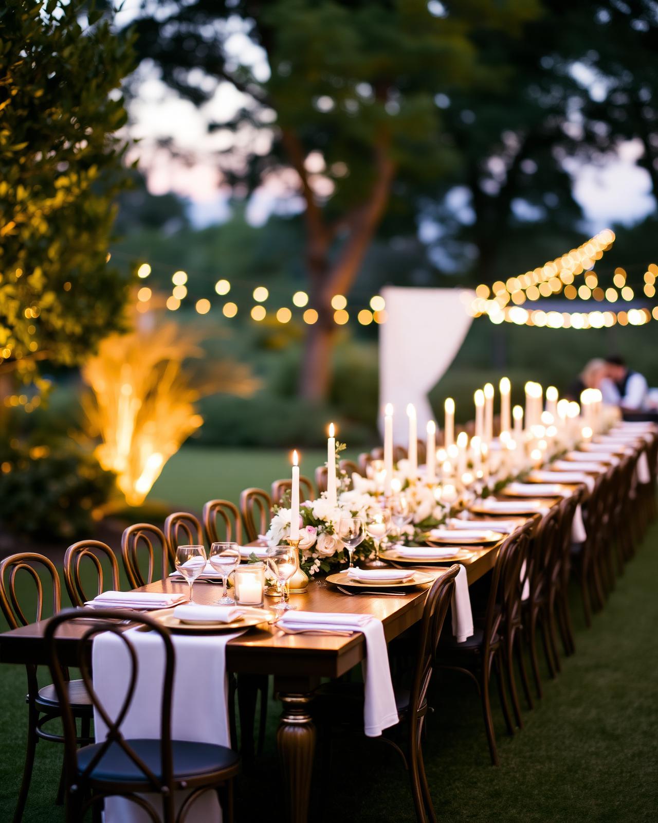 Weddings — Candlelit garden reception