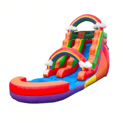 xsl pbrnbcl15 hb 3qtr 2 1 1709085680 16' Rainbow Cloud Inflatable Water Slide