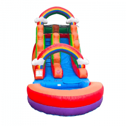 16' Rainbow Cloud Inflatable Water Slide